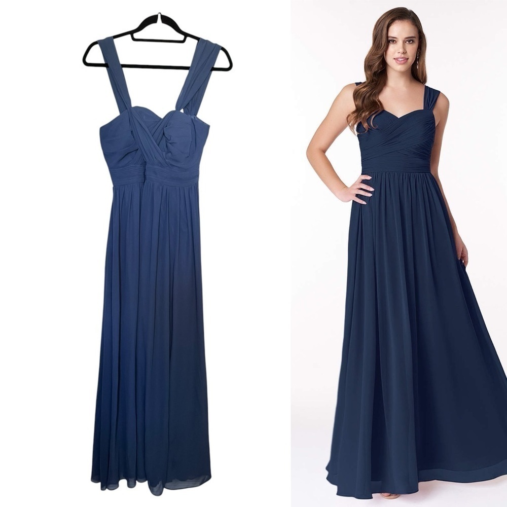 Birdy Grey Zapheria  A-Line Ruched Chiffon Dress